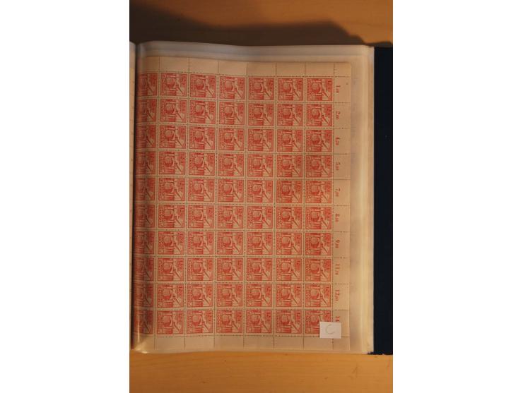 1945/48, Bogensammlung mit u.a. Mi.-Nr. 29-40y, 37za und 39za, Bogensignatur Kramp BPP, und 206wbx, jeder Wert sign. Paul BPP