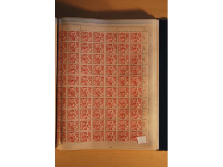 1945/48, Bogensammlung mit u.a. Mi.-Nr. 29-40y, 37za und 39za, Bogensignatur Kramp BPP, und 206wbx, jeder Wert sign. Paul BPP