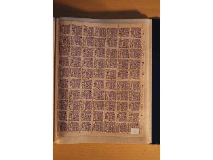 1945/48, Bogensammlung mit u.a. Mi.-Nr. 29-40y, 37za und 39za, Bogensignatur Kramp BPP, und 206wbx, jeder Wert sign. Paul BPP