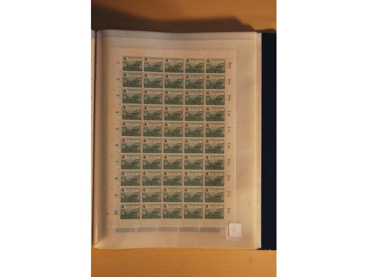 1945/48, Bogensammlung mit u.a. Mi.-Nr. 29-40y, 37za und 39za, Bogensignatur Kramp BPP, und 206wbx, jeder Wert sign. Paul BPP