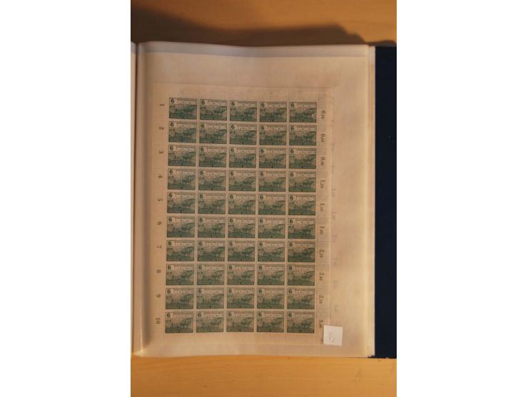 1945/48, Bogensammlung mit u.a. Mi.-Nr. 29-40y, 37za und 39za, Bogensignatur Kramp BPP, und 206wbx, jeder Wert sign. Paul BPP