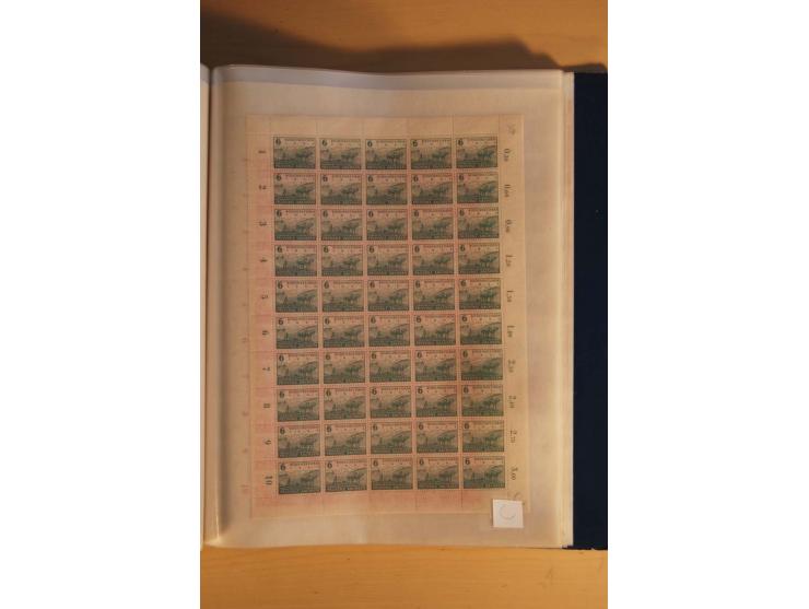 1945/48, Bogensammlung mit u.a. Mi.-Nr. 29-40y, 37za und 39za, Bogensignatur Kramp BPP, und 206wbx, jeder Wert sign. Paul BPP