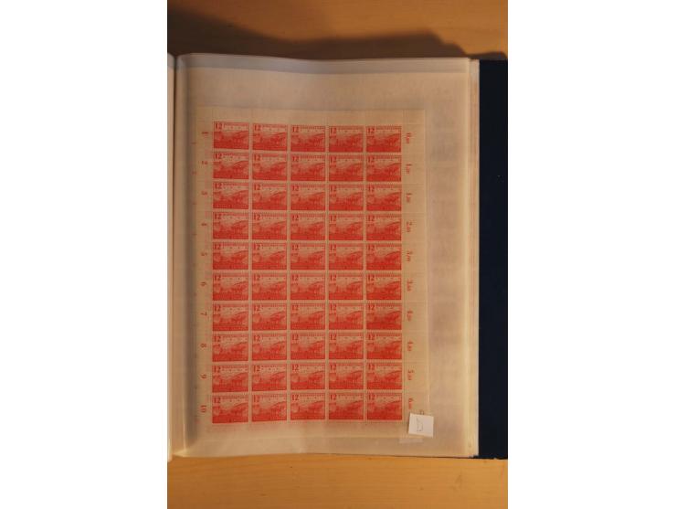 1945/48, Bogensammlung mit u.a. Mi.-Nr. 29-40y, 37za und 39za, Bogensignatur Kramp BPP, und 206wbx, jeder Wert sign. Paul BPP