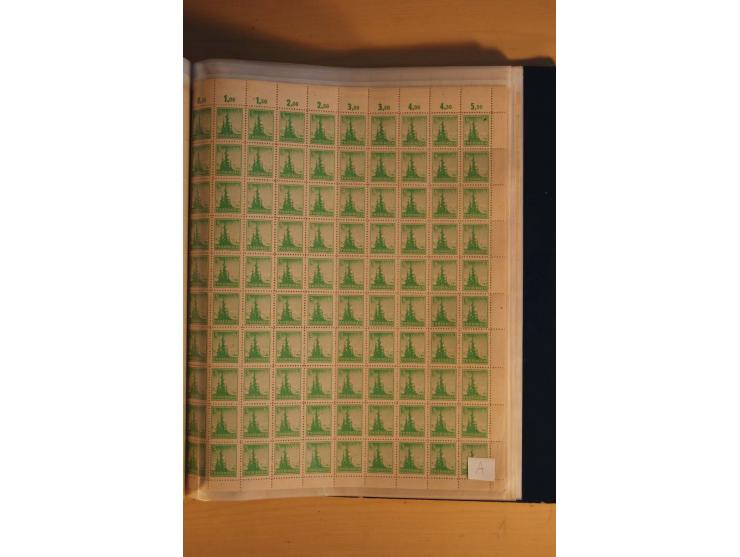 1945/48, Bogensammlung mit u.a. Mi.-Nr. 29-40y, 37za und 39za, Bogensignatur Kramp BPP, und 206wbx, jeder Wert sign. Paul BPP