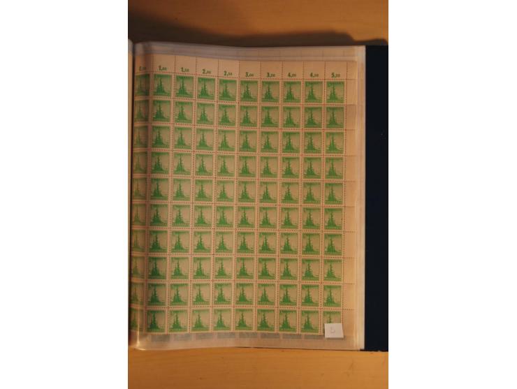 1945/48, Bogensammlung mit u.a. Mi.-Nr. 29-40y, 37za und 39za, Bogensignatur Kramp BPP, und 206wbx, jeder Wert sign. Paul BPP