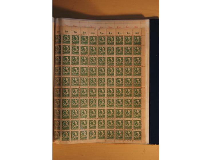 1945/48, Bogensammlung mit u.a. Mi.-Nr. 29-40y, 37za und 39za, Bogensignatur Kramp BPP, und 206wbx, jeder Wert sign. Paul BPP