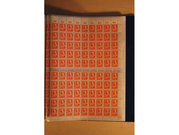 1945/48, Bogensammlung mit u.a. Mi.-Nr. 29-40y, 37za und 39za, Bogensignatur Kramp BPP, und 206wbx, jeder Wert sign. Paul BPP