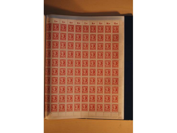 1945/48, Bogensammlung mit u.a. Mi.-Nr. 29-40y, 37za und 39za, Bogensignatur Kramp BPP, und 206wbx, jeder Wert sign. Paul BPP