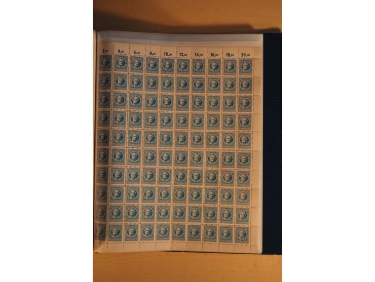 1945/48, Bogensammlung mit u.a. Mi.-Nr. 29-40y, 37za und 39za, Bogensignatur Kramp BPP, und 206wbx, jeder Wert sign. Paul BPP