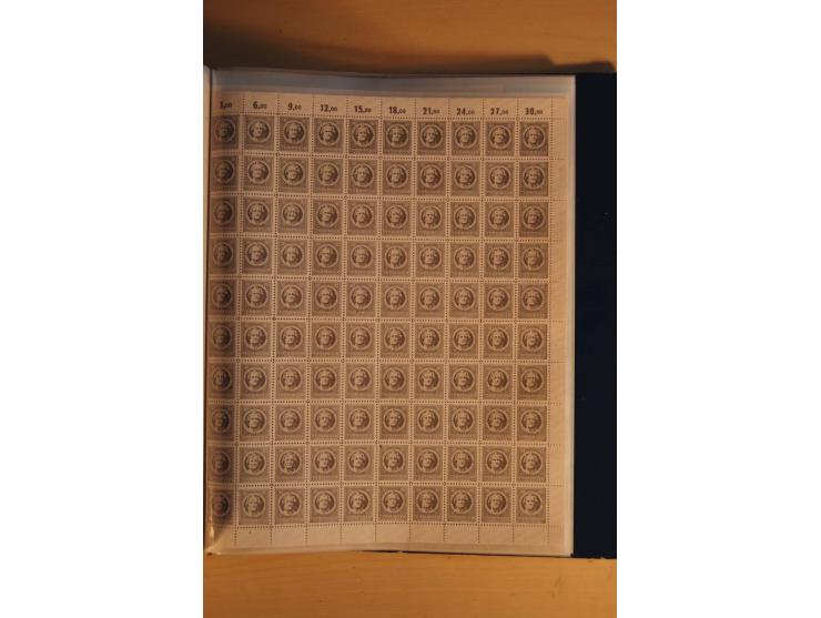 1945/48, Bogensammlung mit u.a. Mi.-Nr. 29-40y, 37za und 39za, Bogensignatur Kramp BPP, und 206wbx, jeder Wert sign. Paul BPP