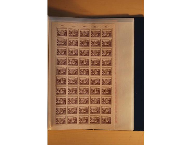 1945/48, Bogensammlung mit u.a. Mi.-Nr. 29-40y, 37za und 39za, Bogensignatur Kramp BPP, und 206wbx, jeder Wert sign. Paul BPP