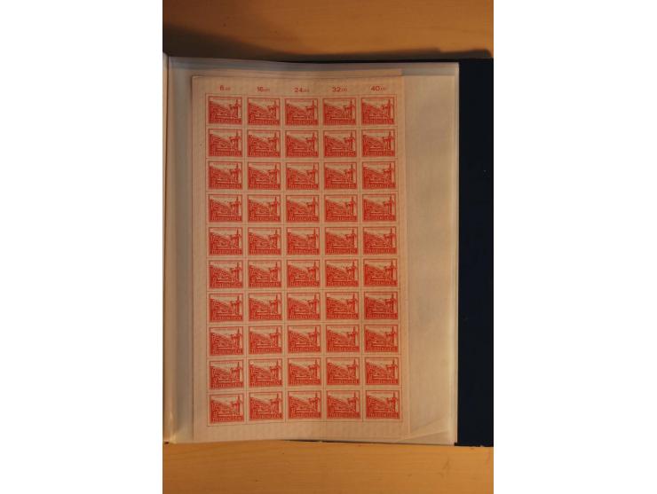 1945/48, Bogensammlung mit u.a. Mi.-Nr. 29-40y, 37za und 39za, Bogensignatur Kramp BPP, und 206wbx, jeder Wert sign. Paul BPP