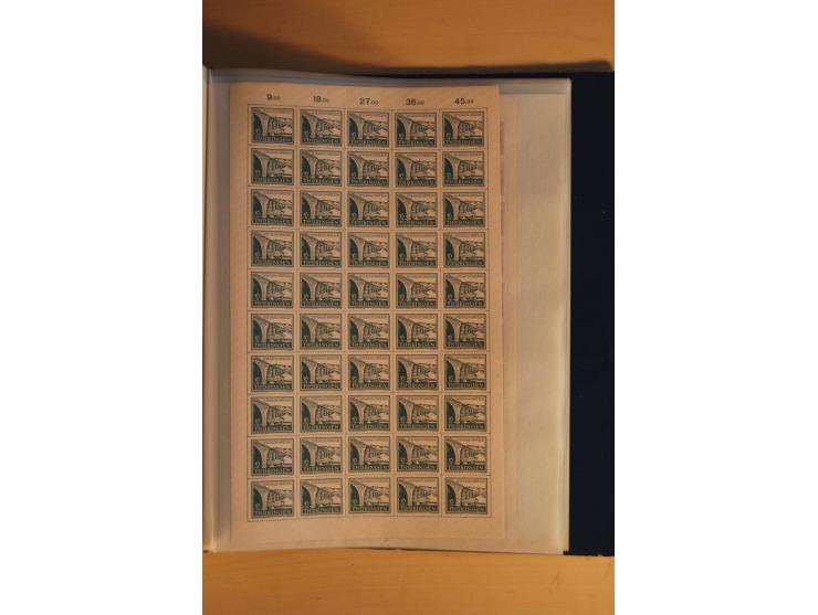 1945/48, Bogensammlung mit u.a. Mi.-Nr. 29-40y, 37za und 39za, Bogensignatur Kramp BPP, und 206wbx, jeder Wert sign. Paul BPP