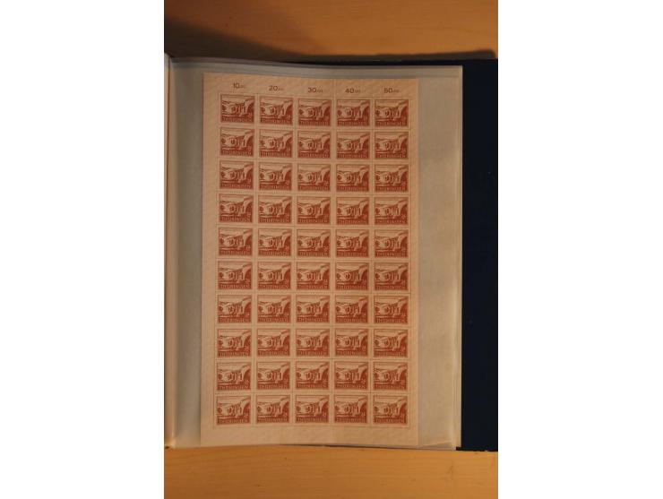 1945/48, Bogensammlung mit u.a. Mi.-Nr. 29-40y, 37za und 39za, Bogensignatur Kramp BPP, und 206wbx, jeder Wert sign. Paul BPP