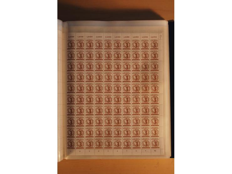 1945/48, Bogensammlung mit u.a. Mi.-Nr. 29-40y, 37za und 39za, Bogensignatur Kramp BPP, und 206wbx, jeder Wert sign. Paul BPP