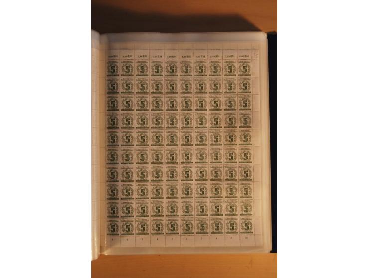 1945/48, Bogensammlung mit u.a. Mi.-Nr. 29-40y, 37za und 39za, Bogensignatur Kramp BPP, und 206wbx, jeder Wert sign. Paul BPP