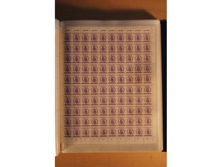 1945/48, Bogensammlung mit u.a. Mi.-Nr. 29-40y, 37za und 39za, Bogensignatur Kramp BPP, und 206wbx, jeder Wert sign. Paul BPP