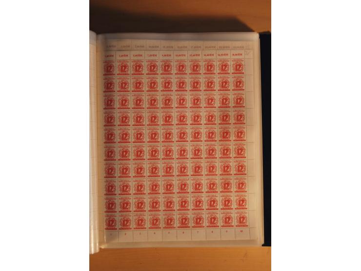 1945/48, Bogensammlung mit u.a. Mi.-Nr. 29-40y, 37za und 39za, Bogensignatur Kramp BPP, und 206wbx, jeder Wert sign. Paul BPP