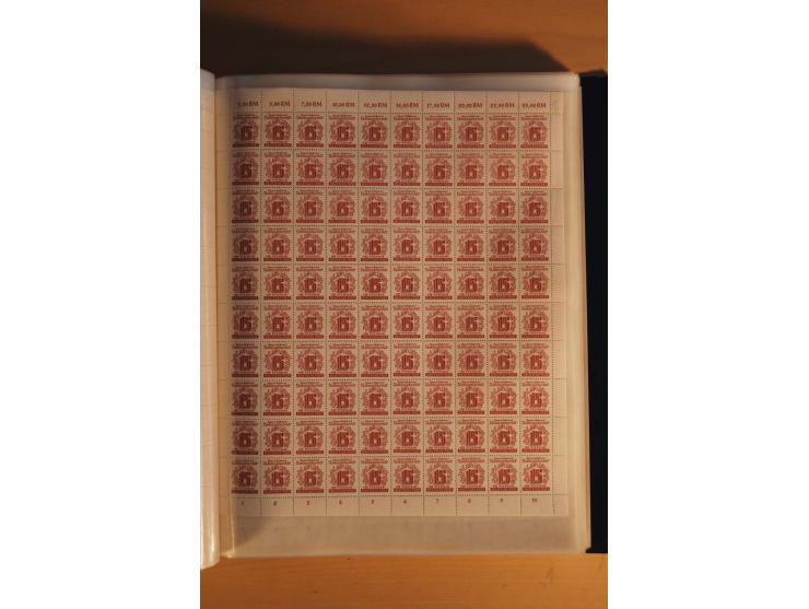 1945/48, Bogensammlung mit u.a. Mi.-Nr. 29-40y, 37za und 39za, Bogensignatur Kramp BPP, und 206wbx, jeder Wert sign. Paul BPP