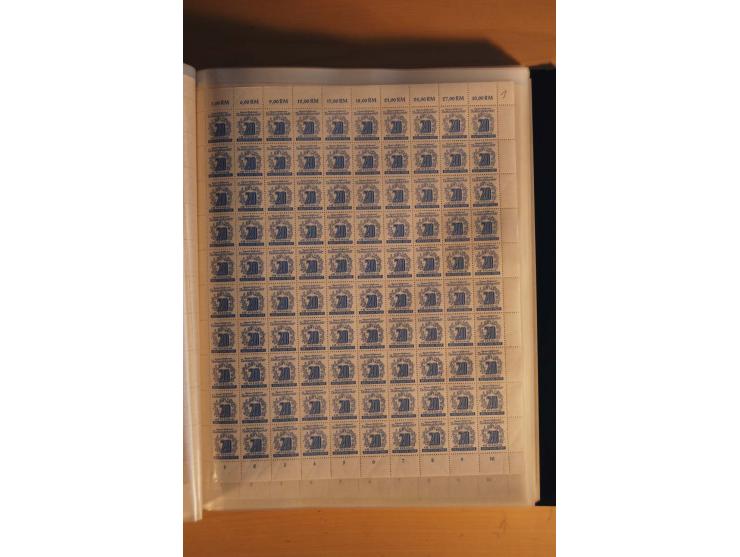 1945/48, Bogensammlung mit u.a. Mi.-Nr. 29-40y, 37za und 39za, Bogensignatur Kramp BPP, und 206wbx, jeder Wert sign. Paul BPP