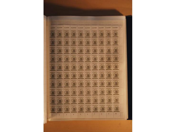 1945/48, Bogensammlung mit u.a. Mi.-Nr. 29-40y, 37za und 39za, Bogensignatur Kramp BPP, und 206wbx, jeder Wert sign. Paul BPP