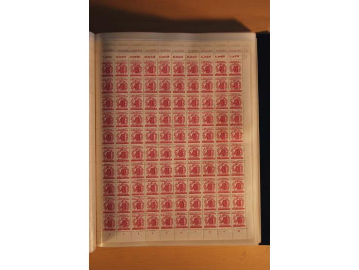 1945/48, Bogensammlung mit u.a. Mi.-Nr. 29-40y, 37za und 39za, Bogensignatur Kramp BPP, und 206wbx, jeder Wert sign. Paul BPP
