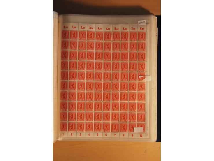 1945/48, Bogensammlung mit u.a. Mi.-Nr. 29-40y, 37za und 39za, Bogensignatur Kramp BPP, und 206wbx, jeder Wert sign. Paul BPP