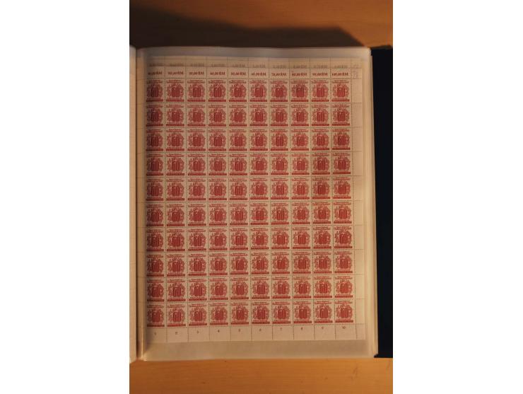 1945/48, Bogensammlung mit u.a. Mi.-Nr. 29-40y, 37za und 39za, Bogensignatur Kramp BPP, und 206wbx, jeder Wert sign. Paul BPP