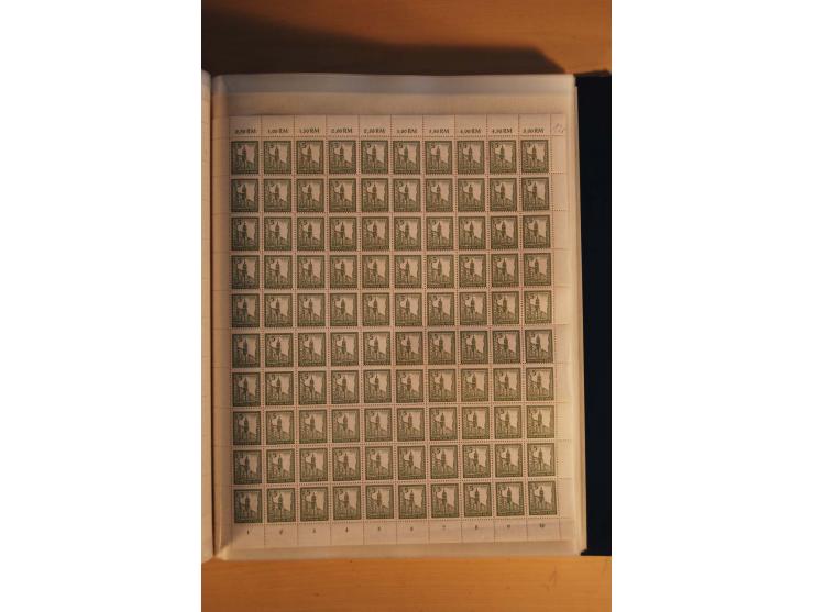 1945/48, Bogensammlung mit u.a. Mi.-Nr. 29-40y, 37za und 39za, Bogensignatur Kramp BPP, und 206wbx, jeder Wert sign. Paul BPP