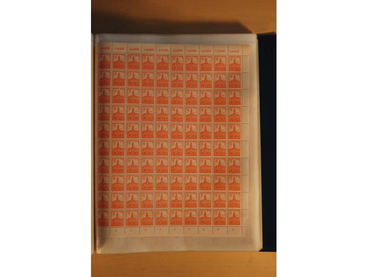 1945/48, Bogensammlung mit u.a. Mi.-Nr. 29-40y, 37za und 39za, Bogensignatur Kramp BPP, und 206wbx, jeder Wert sign. Paul BPP