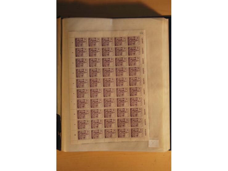 1945/48, Bogensammlung mit u.a. Mi.-Nr. 29-40y, 37za und 39za, Bogensignatur Kramp BPP, und 206wbx, jeder Wert sign. Paul BPP