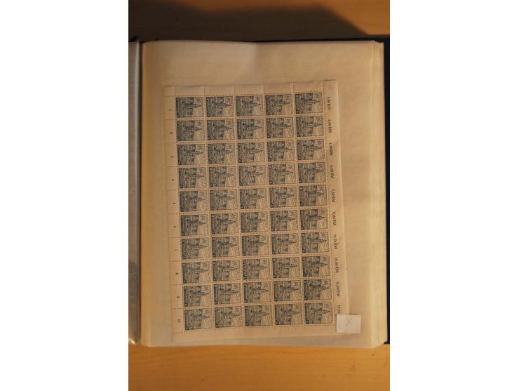 1945/48, Bogensammlung mit u.a. Mi.-Nr. 29-40y, 37za und 39za, Bogensignatur Kramp BPP, und 206wbx, jeder Wert sign. Paul BPP