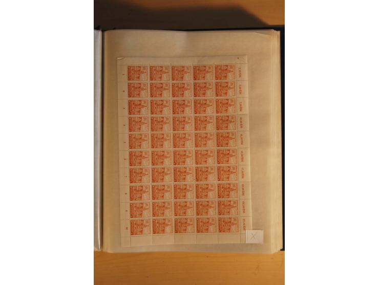 1945/48, Bogensammlung mit u.a. Mi.-Nr. 29-40y, 37za und 39za, Bogensignatur Kramp BPP, und 206wbx, jeder Wert sign. Paul BPP