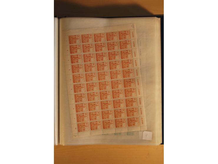 1945/48, Bogensammlung mit u.a. Mi.-Nr. 29-40y, 37za und 39za, Bogensignatur Kramp BPP, und 206wbx, jeder Wert sign. Paul BPP