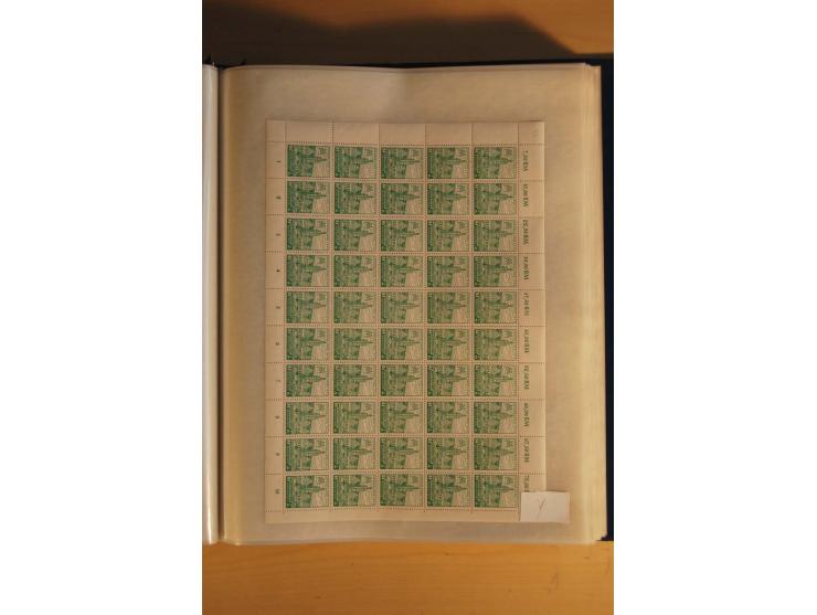 1945/48, Bogensammlung mit u.a. Mi.-Nr. 29-40y, 37za und 39za, Bogensignatur Kramp BPP, und 206wbx, jeder Wert sign. Paul BPP