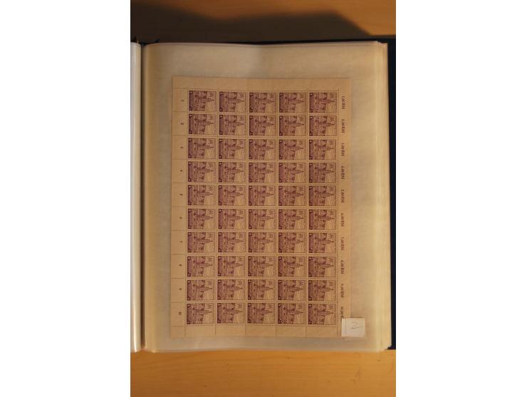 1945/48, Bogensammlung mit u.a. Mi.-Nr. 29-40y, 37za und 39za, Bogensignatur Kramp BPP, und 206wbx, jeder Wert sign. Paul BPP