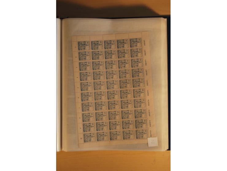 1945/48, Bogensammlung mit u.a. Mi.-Nr. 29-40y, 37za und 39za, Bogensignatur Kramp BPP, und 206wbx, jeder Wert sign. Paul BPP