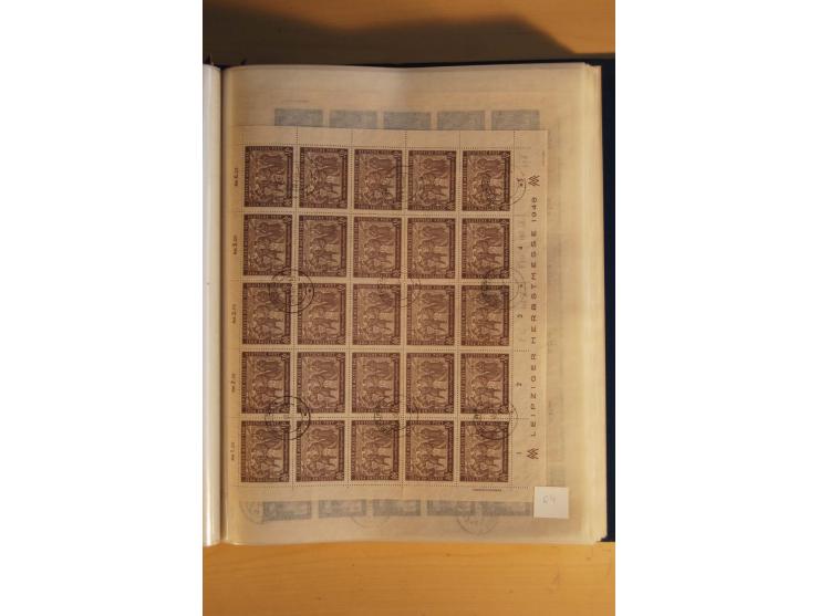 1945/48, Bogensammlung mit u.a. Mi.-Nr. 29-40y, 37za und 39za, Bogensignatur Kramp BPP, und 206wbx, jeder Wert sign. Paul BPP