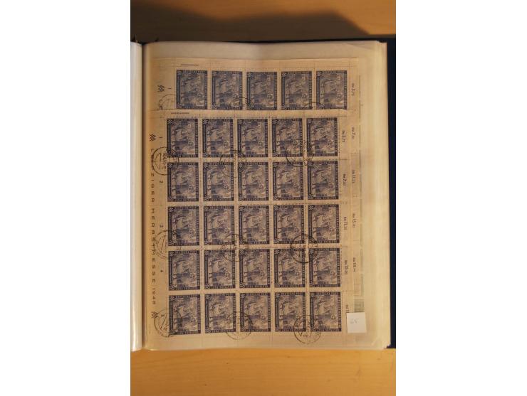 1945/48, Bogensammlung mit u.a. Mi.-Nr. 29-40y, 37za und 39za, Bogensignatur Kramp BPP, und 206wbx, jeder Wert sign. Paul BPP