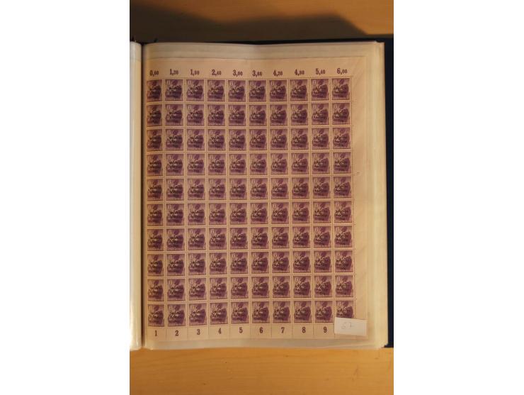 1945/48, Bogensammlung mit u.a. Mi.-Nr. 29-40y, 37za und 39za, Bogensignatur Kramp BPP, und 206wbx, jeder Wert sign. Paul BPP