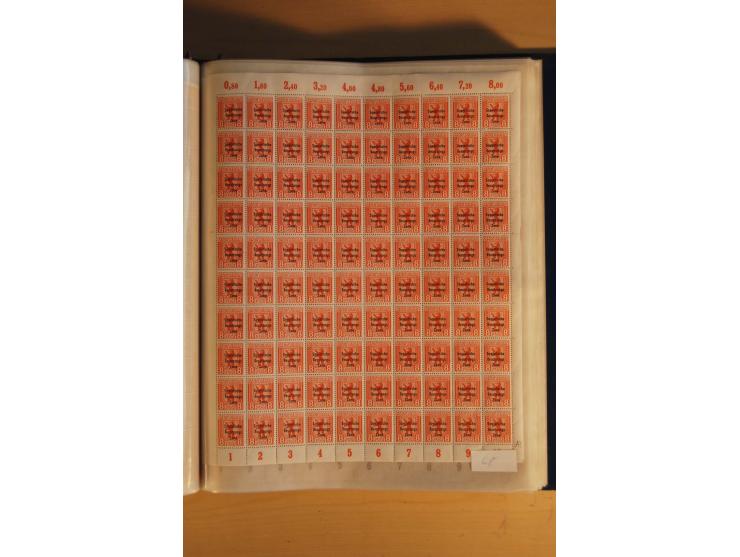 1945/48, Bogensammlung mit u.a. Mi.-Nr. 29-40y, 37za und 39za, Bogensignatur Kramp BPP, und 206wbx, jeder Wert sign. Paul BPP