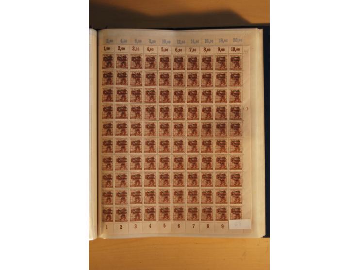 1945/48, Bogensammlung mit u.a. Mi.-Nr. 29-40y, 37za und 39za, Bogensignatur Kramp BPP, und 206wbx, jeder Wert sign. Paul BPP