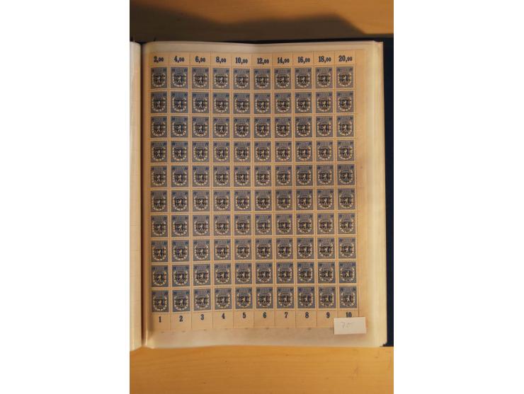 1945/48, Bogensammlung mit u.a. Mi.-Nr. 29-40y, 37za und 39za, Bogensignatur Kramp BPP, und 206wbx, jeder Wert sign. Paul BPP