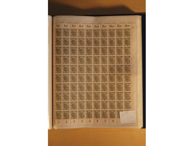 1945/48, Bogensammlung mit u.a. Mi.-Nr. 29-40y, 37za und 39za, Bogensignatur Kramp BPP, und 206wbx, jeder Wert sign. Paul BPP