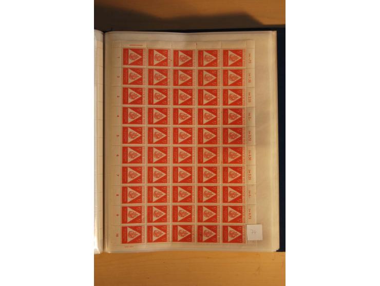 1945/48, Bogensammlung mit u.a. Mi.-Nr. 29-40y, 37za und 39za, Bogensignatur Kramp BPP, und 206wbx, jeder Wert sign. Paul BPP