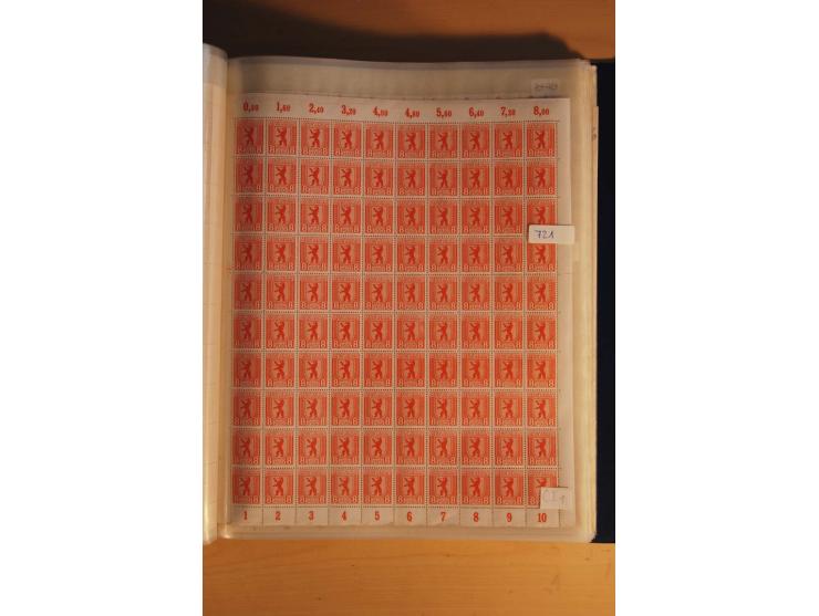 1945/48, Bogensammlung mit u.a. Mi.-Nr. 29-40y, 37za und 39za, Bogensignatur Kramp BPP, und 206wbx, jeder Wert sign. Paul BPP