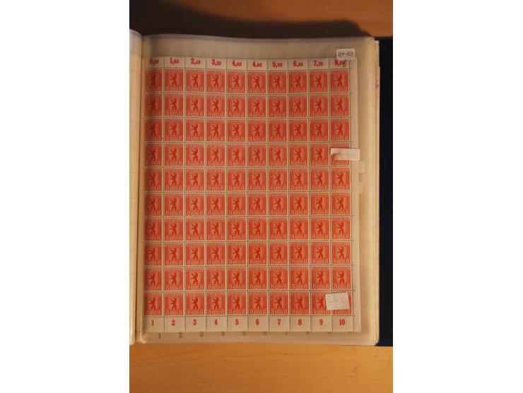 1945/48, Bogensammlung mit u.a. Mi.-Nr. 29-40y, 37za und 39za, Bogensignatur Kramp BPP, und 206wbx, jeder Wert sign. Paul BPP