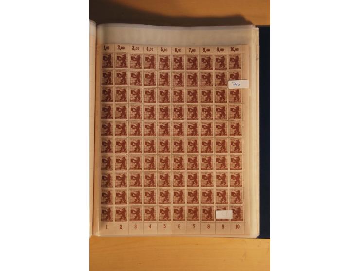 1945/48, Bogensammlung mit u.a. Mi.-Nr. 29-40y, 37za und 39za, Bogensignatur Kramp BPP, und 206wbx, jeder Wert sign. Paul BPP