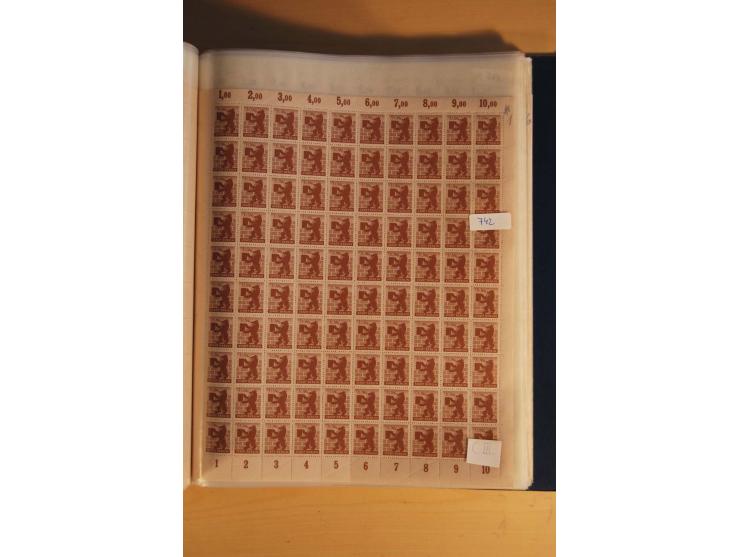 1945/48, Bogensammlung mit u.a. Mi.-Nr. 29-40y, 37za und 39za, Bogensignatur Kramp BPP, und 206wbx, jeder Wert sign. Paul BPP