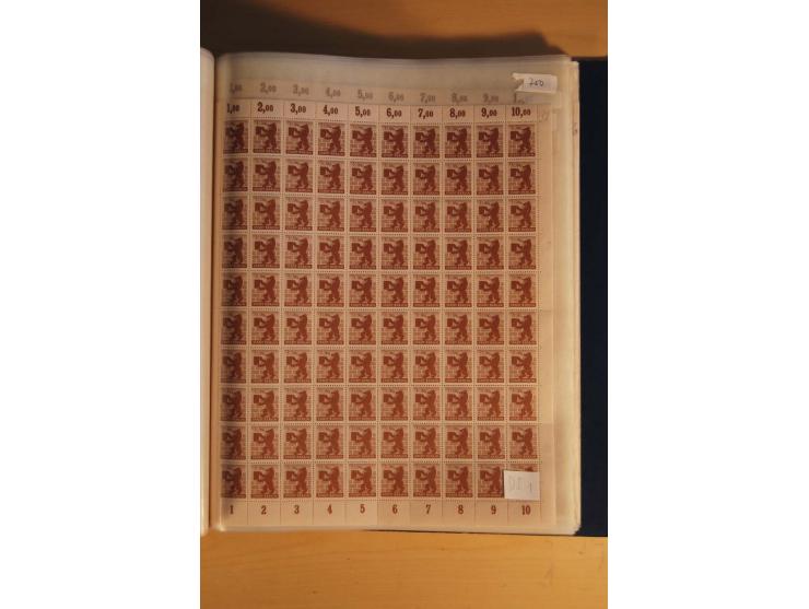 1945/48, Bogensammlung mit u.a. Mi.-Nr. 29-40y, 37za und 39za, Bogensignatur Kramp BPP, und 206wbx, jeder Wert sign. Paul BPP